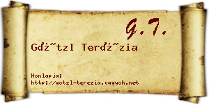 Götzl Terézia névjegykártya